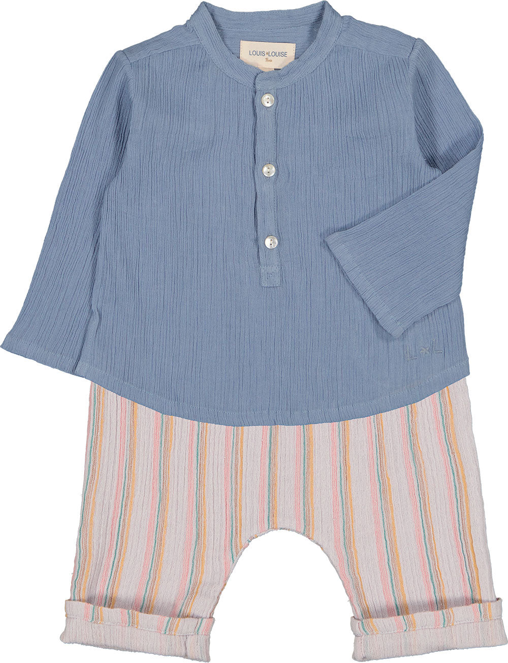 Baby Shirt Grand-Pere Cotton Crepe