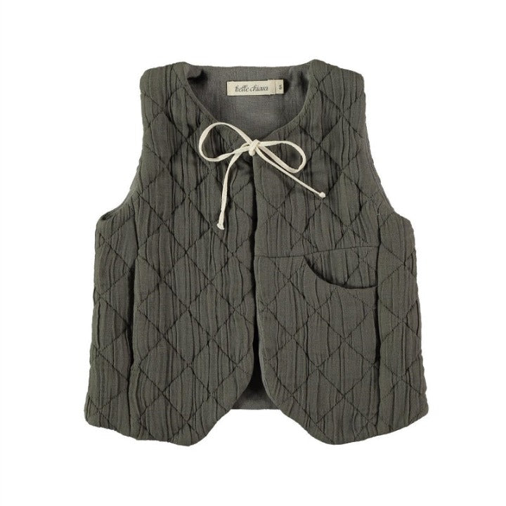 GRAY VEST WITH POCKETS