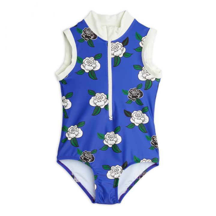 White Roses Swimsuit with zipper